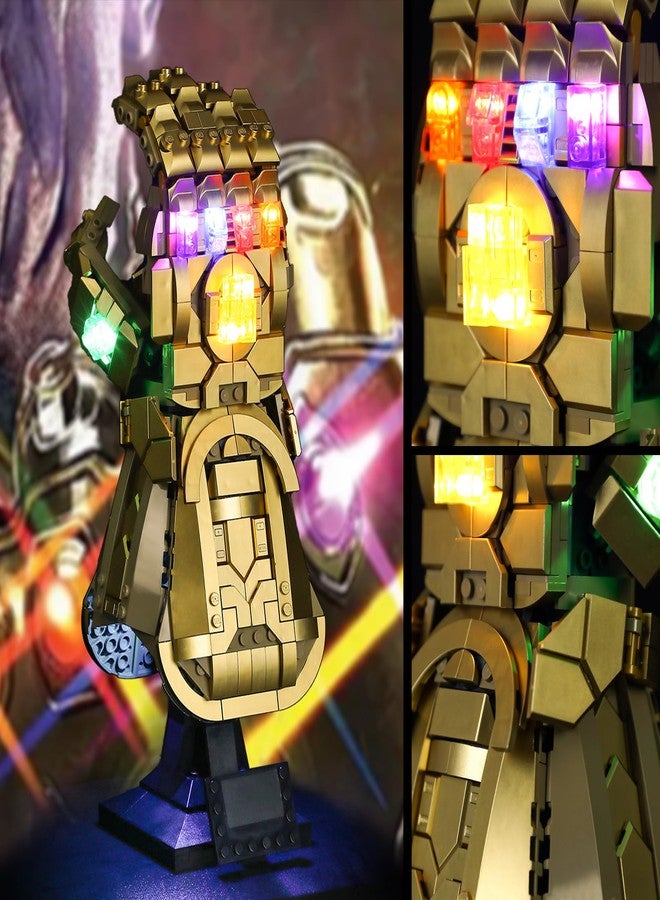 Vaodest مصباح LED من Vaodest لمجموعة Lego 76191 Marvel Infinity Gauntlet، تصميم وتكوين متوافق مع الموديل 76191 (مصباح LED فقط، وليس مجموعة مكعبات البناء) - Image 4